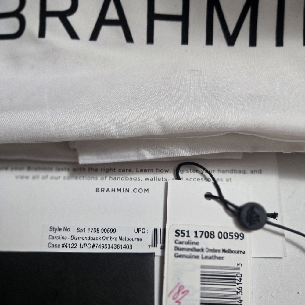 Brahmin Diamondback Ombre Satchel EUC, Sophisticated Bag - Picture 13 of 15
